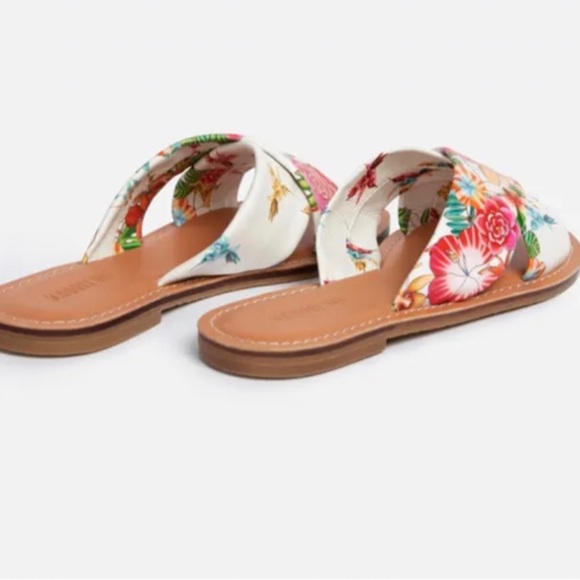 Johnny Was Andra Floral Cross-Band Sandals – Size 7 - Picture 4 of 7